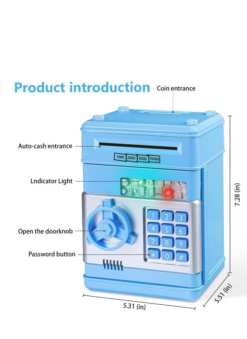 Electronic Piggy Bank for Kids with Passcode Lock, Mini ATM Safe Box for Paper Money and Coins, Auto Scroll Bank, Fun and Perfect for Encouraging Kids to Save (Blue) - pzsku/Z49874B2BB2FC6801EC8EZ/45/_/1736334481/4de52ddf-7fac-42cb-905b-aa9db749ec60