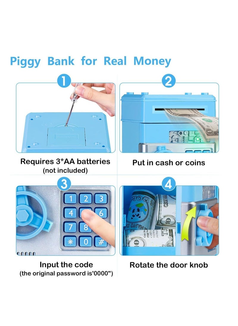Electronic Piggy Bank for Kids with Passcode Lock, Mini ATM Safe Box for Paper Money and Coins, Auto Scroll Bank, Fun and Perfect for Encouraging Kids to Save (Blue) - pzsku/Z49874B2BB2FC6801EC8EZ/45/_/1736334492/fab6e67a-d9b6-4d4c-977d-09eeb9df1f78