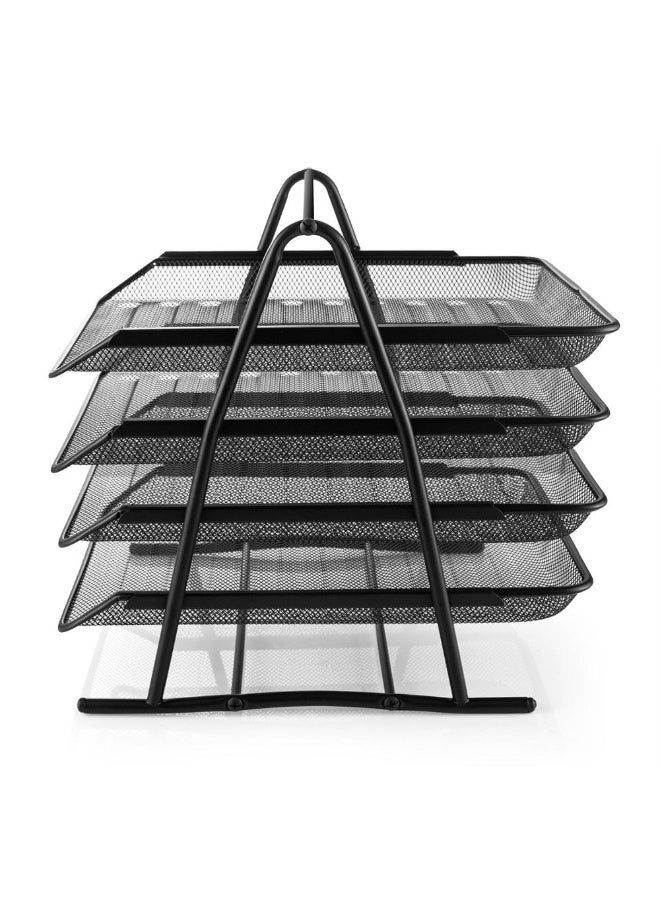 Office Set Accessories Document Paper Desk Organizes Tray Storage File, Custom File Holder Usign File Tray,4 Tier Paper File Tray - Image 4
