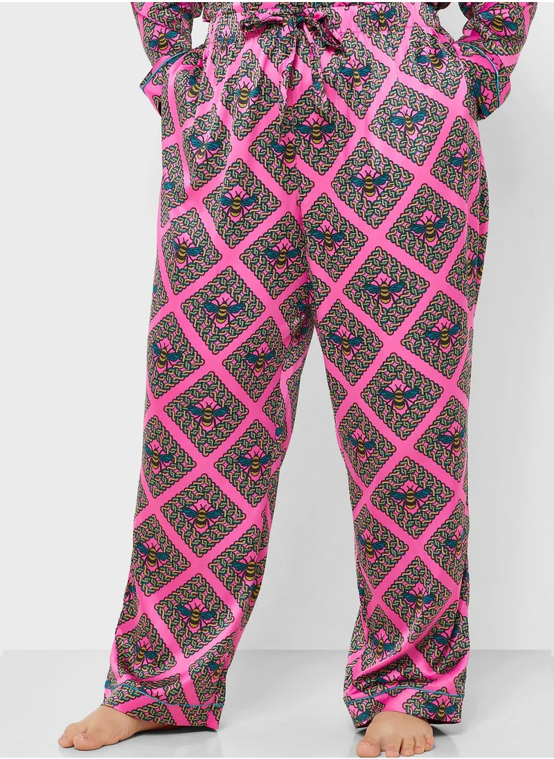 CHELSEA PEERS Printed Shirt & Pyjama Set