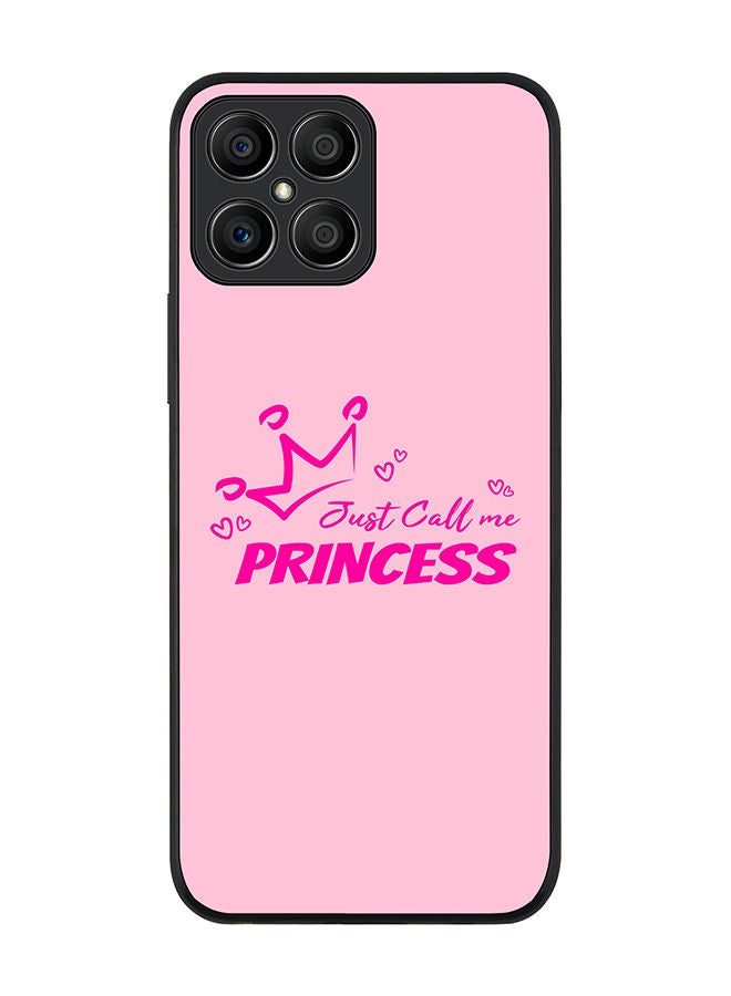 Stylizedd Rugged Black edge case for Honor X8 Slim fit Soft Case Flexible Rubber Edges Anti Drop TPU Gel Thin Cover - Just call me princess - Image 1