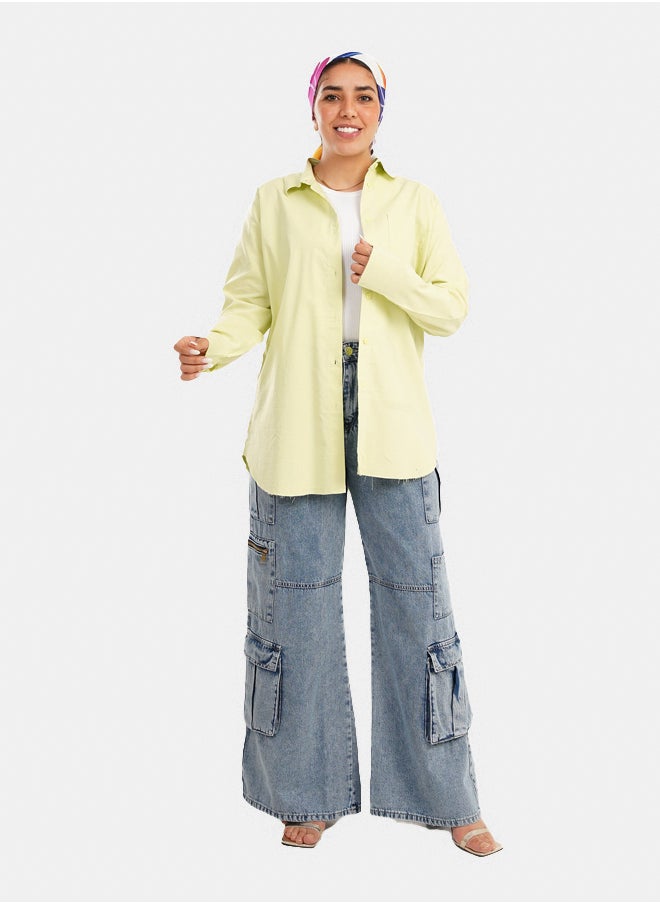 Clue Poplin Relaxed Fit Shirt  - Image 1