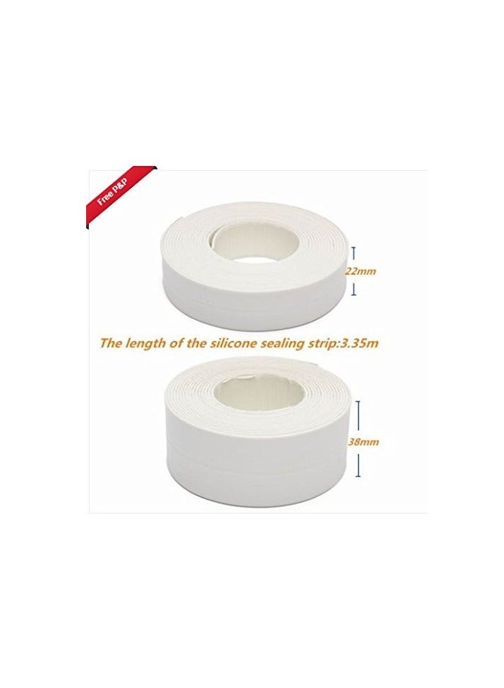 Spaceshoop Self Adhesive Waterproof Wall Sealing Strip Tape Bathtub Caulk Sealer for Kitchen Bathroom (22mm*3.2M)  - Image 5
