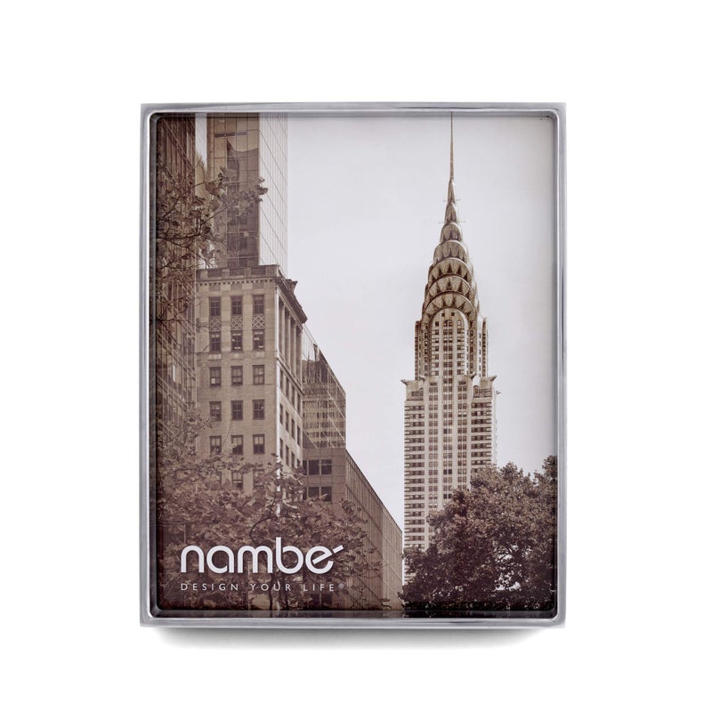 Nambe nambe Treso Collection Picture Frame 8 by 10 Inch  Photo Frame with Tempered Glass  Tabletop Display Family Friends Wedding Gift Home Office Dcor  Nambe Alloy and Glass