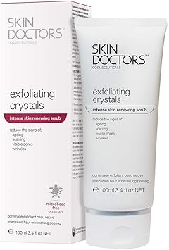 Skin Doctors كريم تقشير الوجه والجسم من سكين دكتورز - بلورات تقشير - خالي من الكريات الدقيقة - 100 مل - Image 1