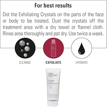 Skin Doctors كريم تقشير الوجه والجسم من سكين دكتورز - بلورات تقشير - خالي من الكريات الدقيقة - 100 مل - Image 5