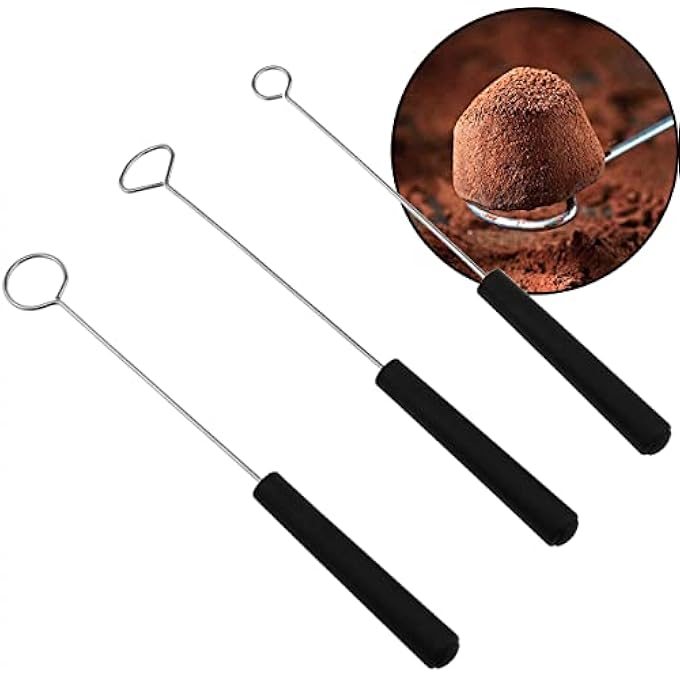 Aylifu 6Piece Packs Stainless Steel Candy Dipping Tool Chocolate Dipping Fork Spoon Set Baking Supplies Diy Baking Decoration Tool Set - Image 4