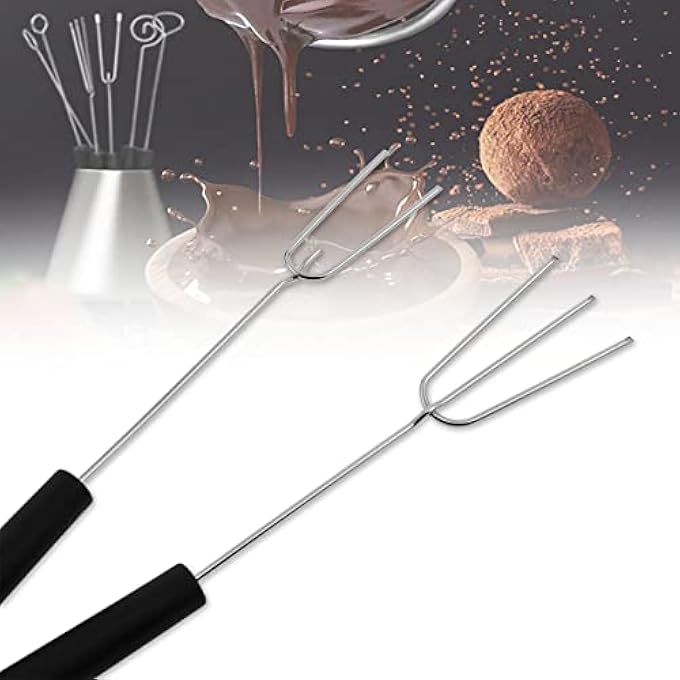 Aylifu 6Piece Packs Stainless Steel Candy Dipping Tool Chocolate Dipping Fork Spoon Set Baking Supplies Diy Baking Decoration Tool Set - Image 5