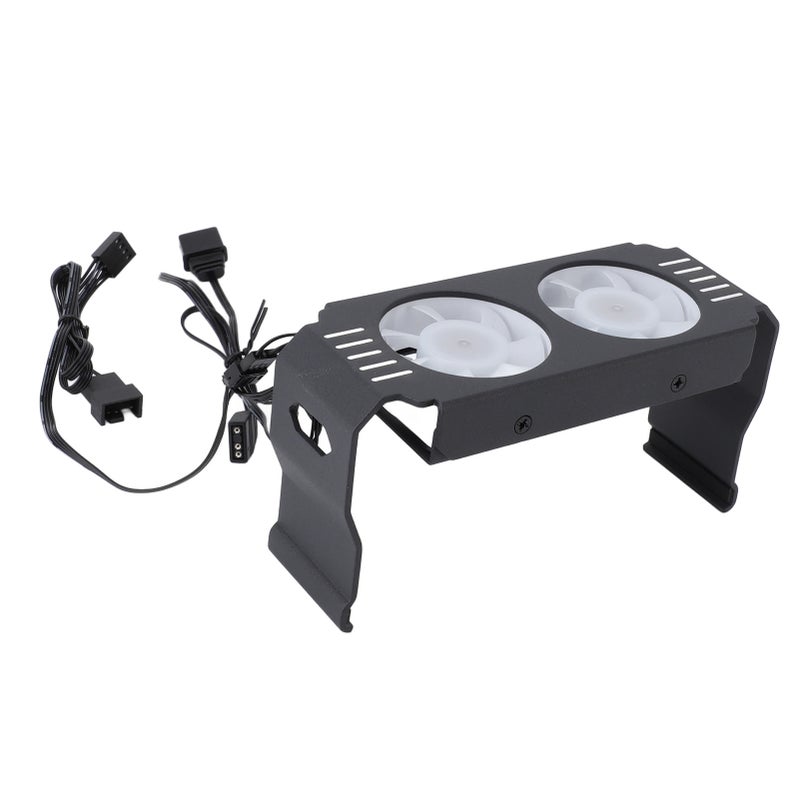 ARGB RAM Radiator Computer Memory Module Heat Sink PWM Temperature Control Dual Fan for DDR DDR2 DDR3 DDR4 DDR5 Black - Image 5