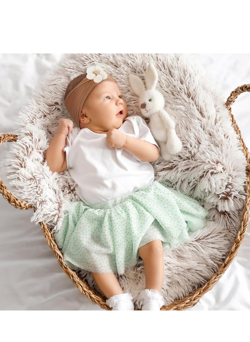 FengSVMA 5 Pcs Baby Flower Headbands – Nylon Headbands for Baby Girls,Handmade Soft Hair Accessories for Newborns, Infants, & Toddlers - Image 5