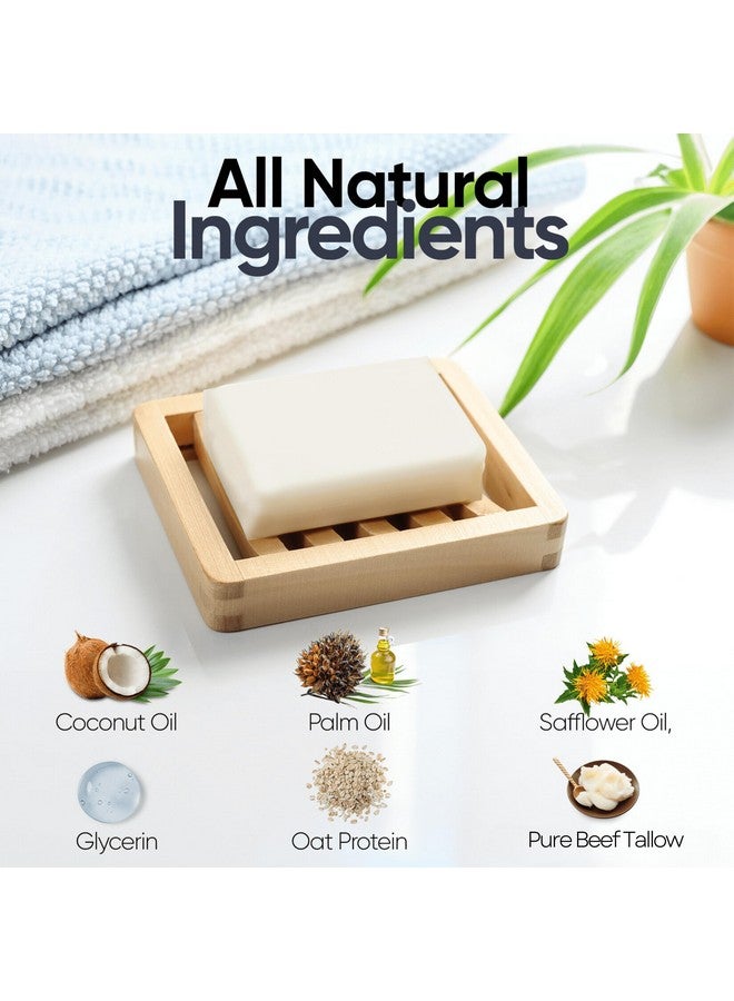 Natrulo Beef Tallow Soap Bar - All Natural Grass Fed Tallow Soap Unscented - Moisturizing Face & Body Wash Great for Eczema, Dry, Itchy, Sensitive Skin - Handcrafted Bath Soap for Adults, Kids, Made in USA - Image 5