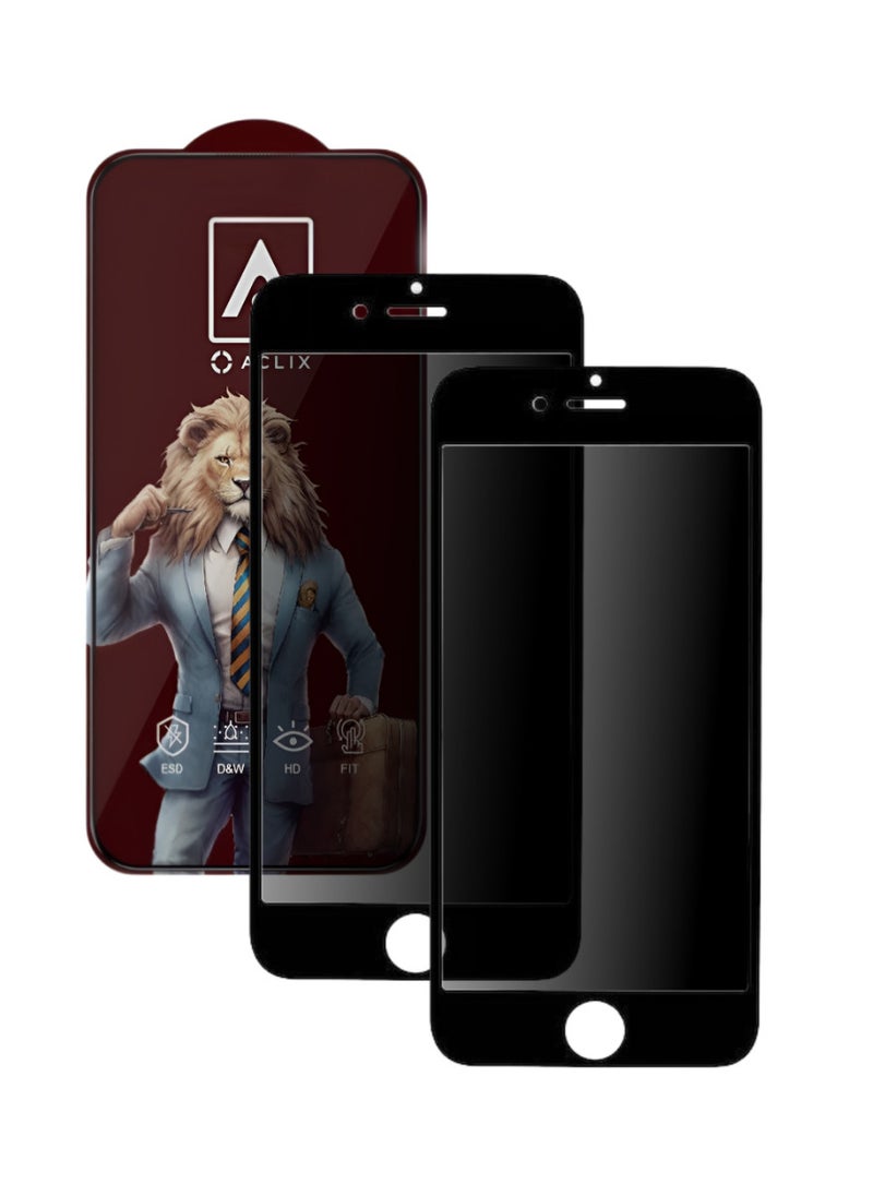ACLIX 2 Pieces Antistatic ESD Dustof Premium Quality High Definition Anti-Spy Privacy Tempered Glass Screen tector Designed For  iPhone 7 Plus - Image 1