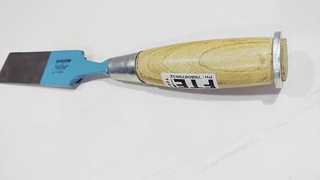 GENERIC Steel Blade Chisel With strong Wooden Handle Striking Head for Heavy Duty Carpentry Works Chisel size 4 x 30 cm 2mm blade - Image 5