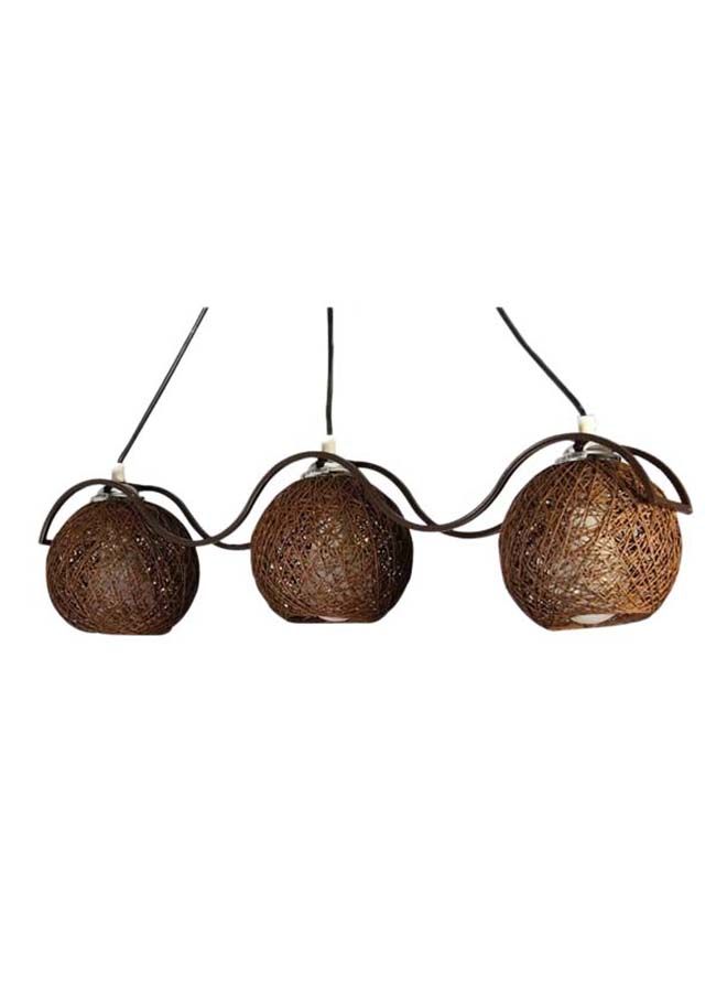 Al-Ameer Wavy Strings Brown Pendant - 3 Lamps 