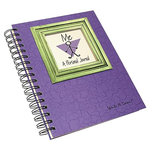 Write it Down series by Journals Unlimited, Guided Journal, Me, A Personal Journal, Full-size 7.5"x 9", Purple Hard Cover, Made in USA - Image 2