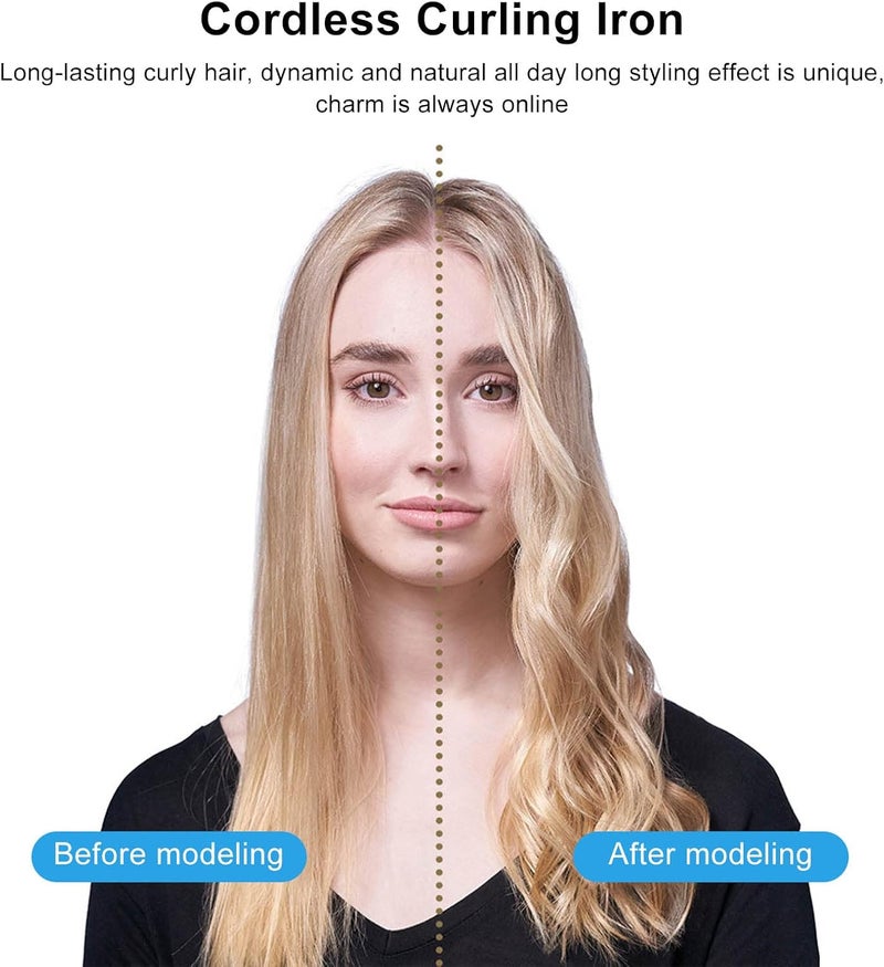 كلاراكو مكواة تجعيد الشعر، مكواة تجعيد شعر محمولة، ذكية للاستخدام المزدوج (رطب وجاف)، مكواة تجعيد شعر أوتوماتيكية، مكواة تمويج شعر، تسخين فوري، مكواة تجعيد شعر للشعر الطويل (#2) - Image 4