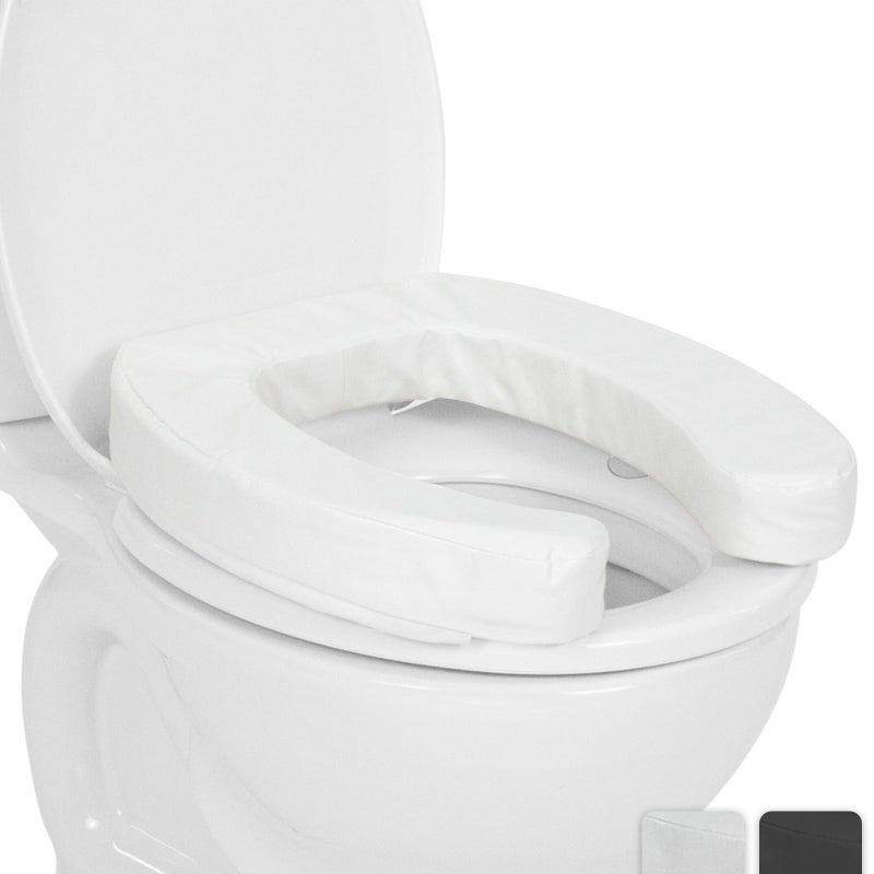 VIVE Vive Toilet Seat Cushion (Soft Cushioned Foam) - Easy Clean Soft Padded Bathroom Attachment - Elongated, Standard Seats - Comfort and Support Donut for Handicap, Adults (2" Cushioned Foam, White)  - Image 1