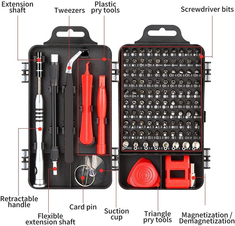 COOLCOLD Screwdriver Set, Tool Kit for Home use Multipurpose, Screwdriver, Mobile Repairing Tool Kit, Mini Screwdriver Set Precision Repair Tools Kit for Mac/iPhone/iPad/Electronic/Tablet/Mobile/Laptop/PC/ Home Appliances (110 in 1 ) - Image 5