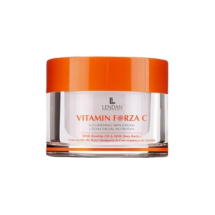 LENDAN - Vitamin C Cream - Vitamin Forza C - 50 ml - With Rosehip Oil and Shea Butter - Nourishing Facial Cream - Improves Skin Flexibility and Firmness