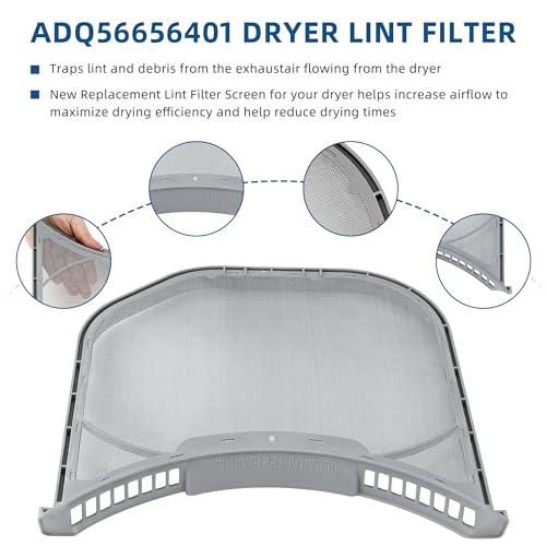 Fetechmate ADQ56656401 Dryer Lint Filter Stainless Steel Mesh and MCK49049101 Lint Screen Housing fit for Ken-more Elite L-G Dryer Lint Filter Replace ADQ566564 DLE3600W DLE3400W DLE3500W DLE3170W by Fetechmate - Image 3