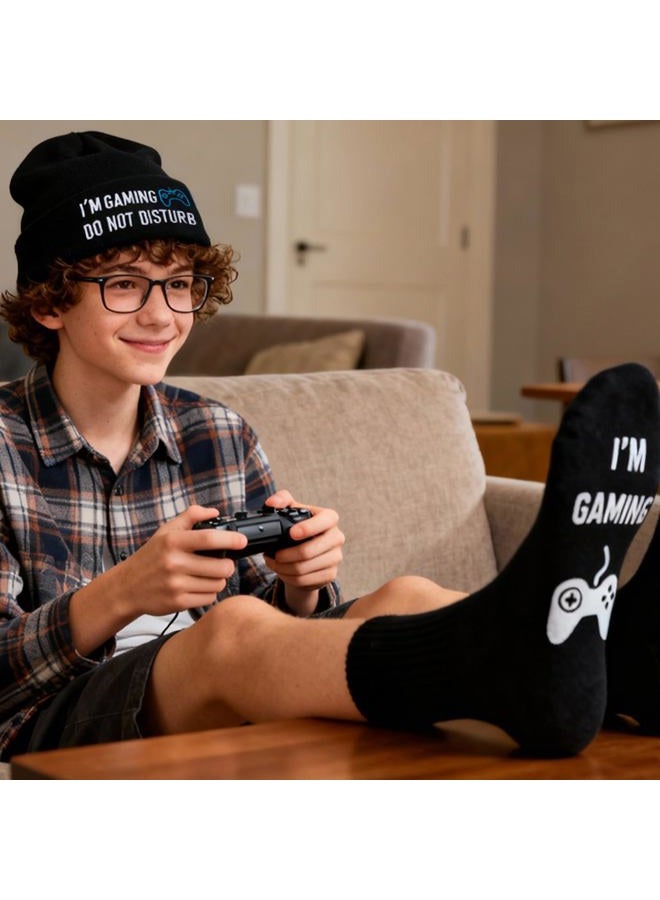 GOAUS Gamer Gifts,Glowing Socks Beanie,Christmas Gift Ideas for Teen Boys Teenagers Kids Him - Image 4