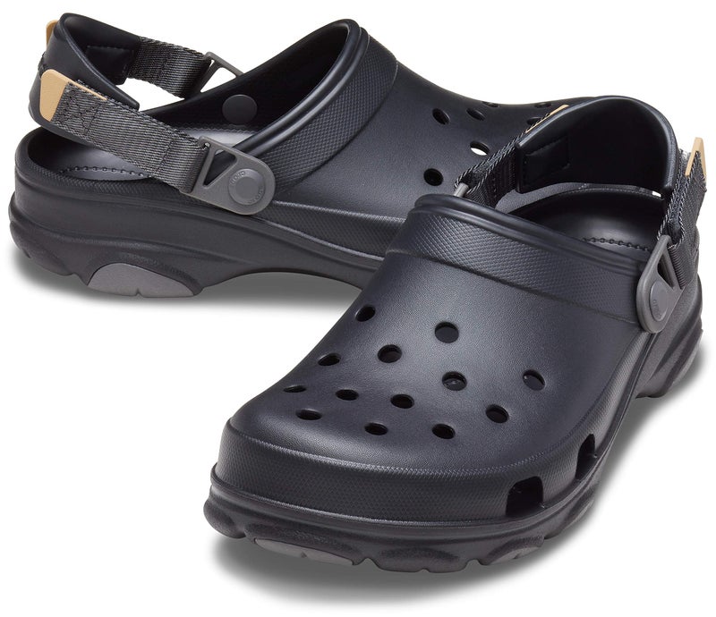 Crocs Unisex-Adult All Terrain Clogs with Adjustable Heel Strap, Black, 10 Men/12 Women - Image 2