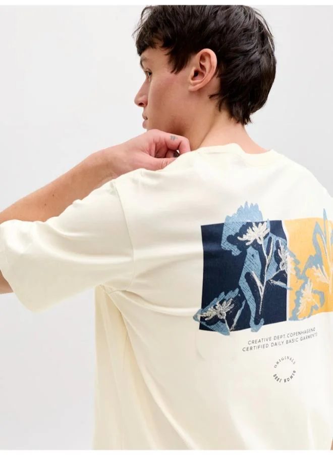 JACK & JONES  All Over Print Crew Neck T-Shirt for Men | Best Price UAE