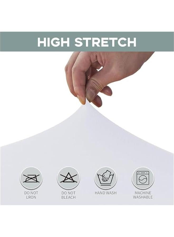 HOOKOR 6FT Stretch Spandex Table Cover for Rectangular Fitted Folding Tables, Wrinkle Resistant, Elastic Stretchable Patio Tablecloth Protector for Party, Banquet, Wedding and Events,White (139-02)  - Image 2