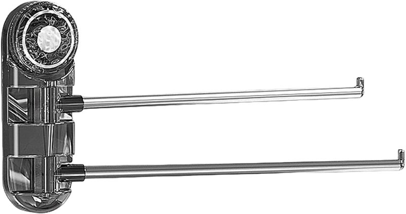 رف تعليق مناشف الحمام القوي والأنيق مزود بمنظمات مثبتة على الحائط بواسطة كؤوس الشفط، مناسب للاستخدام في الحمامات والمطابخ - Image 1