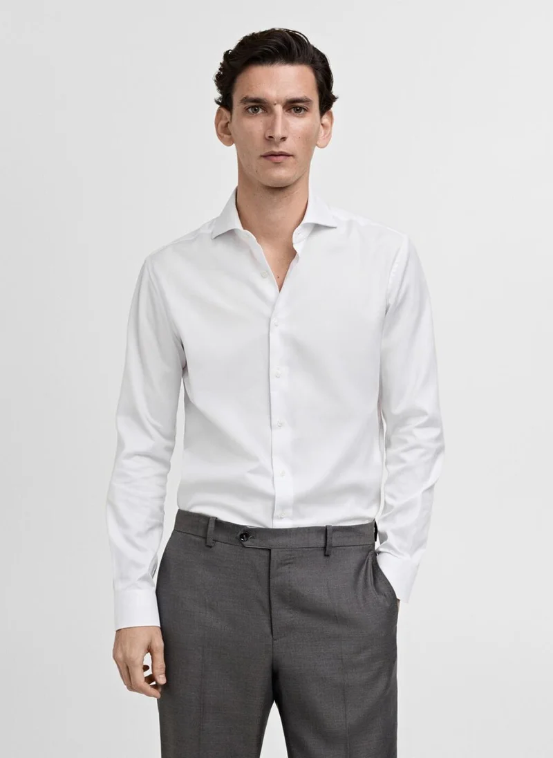 Mango Man Slim-fit cotton suit shirt