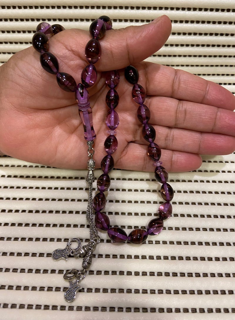 Faturan Prayer Beads For Men 33 Beads Size 9mm x 12.5mm - Image 1