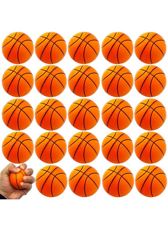 Dshengoo 24 Pack 2.5 Inch Basketball Stress Ballmini Foam Squeeze Sports Balls For Sport Theme Party Favorkids School Rewardanxiety Relief - Image 1