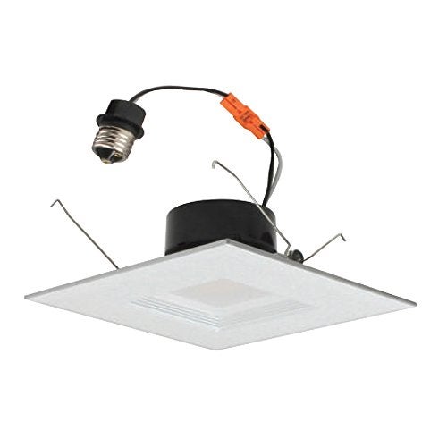 NICOR Lighting 6 inch White Square LED Recessed Downlight in 2700K (DQR6-10-120-2K-WH-BF) - Image 1