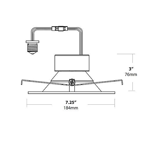 NICOR Lighting 6 inch White Square LED Recessed Downlight in 2700K (DQR6-10-120-2K-WH-BF) - Image 4