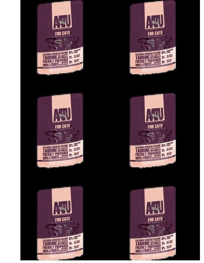 AATU Salmon Chicken & Prawn Wet Cat Food 85g x 6pcs - Image 1
