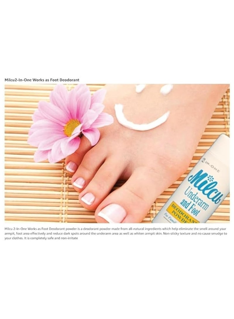 Milcu 2 In 1 Underarm & Foot Deodorant Powder 40 G - Image 3