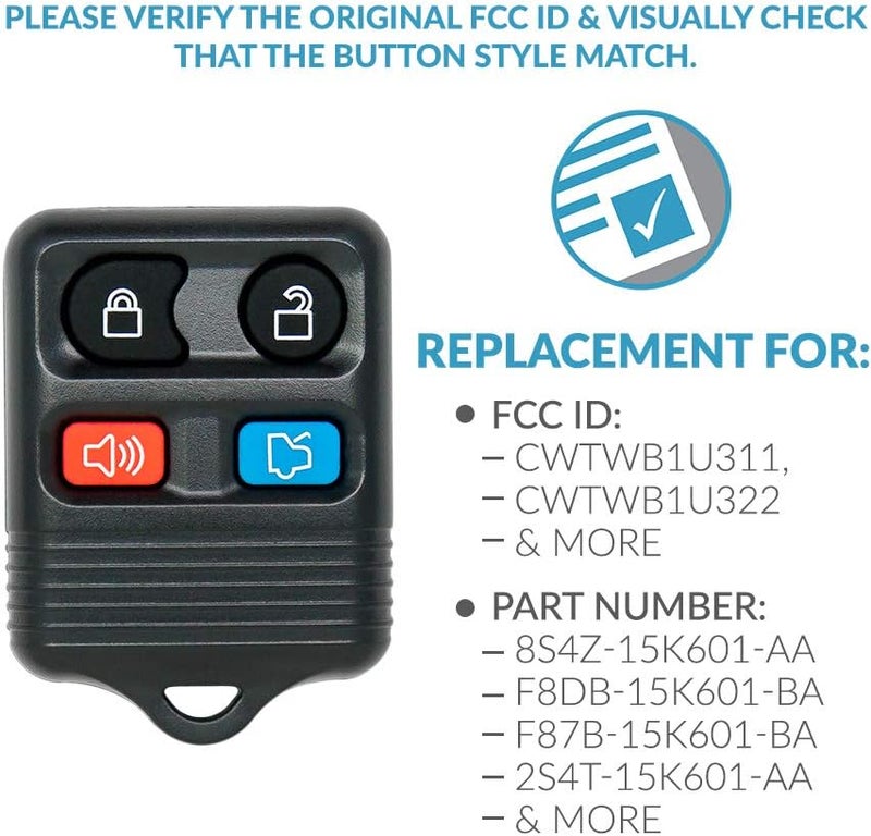 Keyless2Go Replacement Key Fob - 2 Pack - Image 4