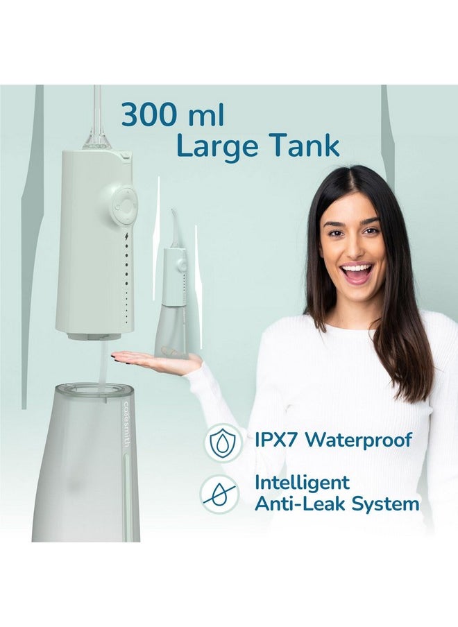 CARESMITH - Aresmith Neo Water Flosser ; 24 Pressure Setting With 5 Modes & 6 Intensities ;300 Ml Large Detachable Water Tank ; Water Flossers For Teeth Cordless; Ipx7 Waterproof ; Water Floss Pick (Green) - Image 1