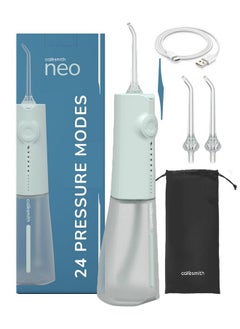 Aresmith Neo Water Flosser ; 24 Pressure Setting With 5 Modes & 6 Intensities ;300 Ml Large Detachable Water Tank ; Water Flossers For Teeth Cordless; Ipx7 Waterproof ; Water Floss Pick (Green)