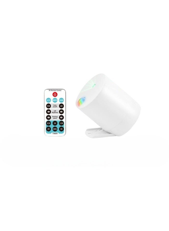 Projection Lamp, Rotating Starry Sky Night Light Projector, Durable And Portable Night Light, Lightweight Adjustable Colorful Star Projector For Decoration, (1pc, White)  - Image 1