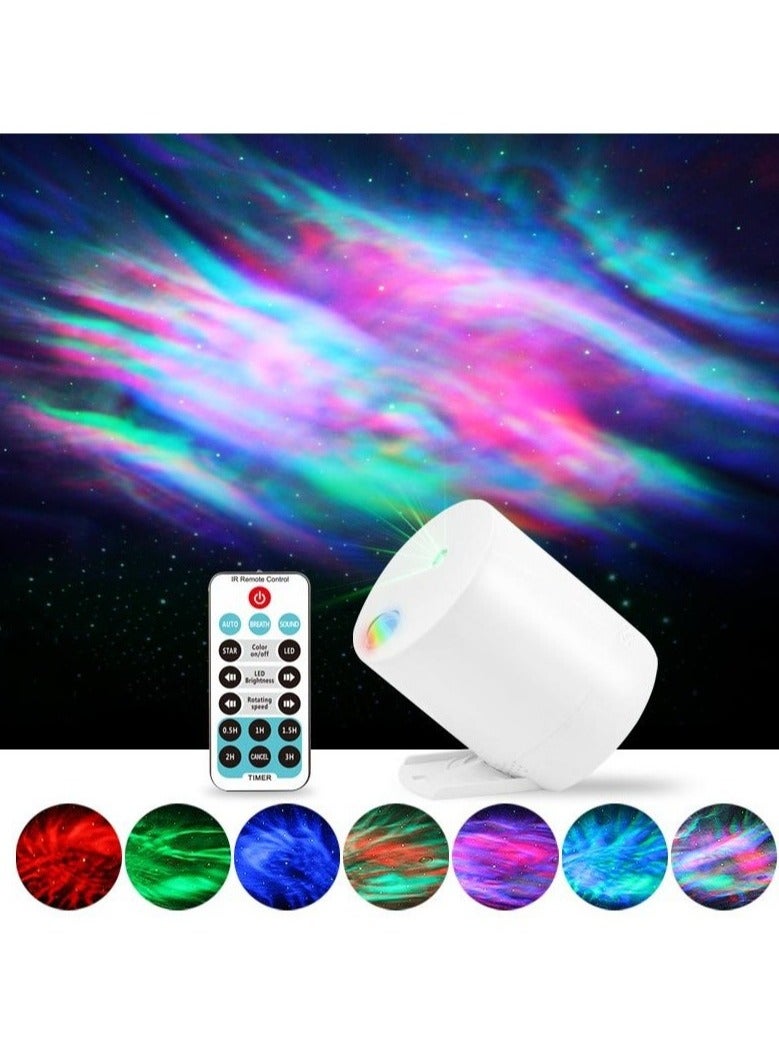 Projection Lamp, Rotating Starry Sky Night Light Projector, Durable And Portable Night Light, Lightweight Adjustable Colorful Star Projector For Decoration, (1pc, White)  - Image 2
