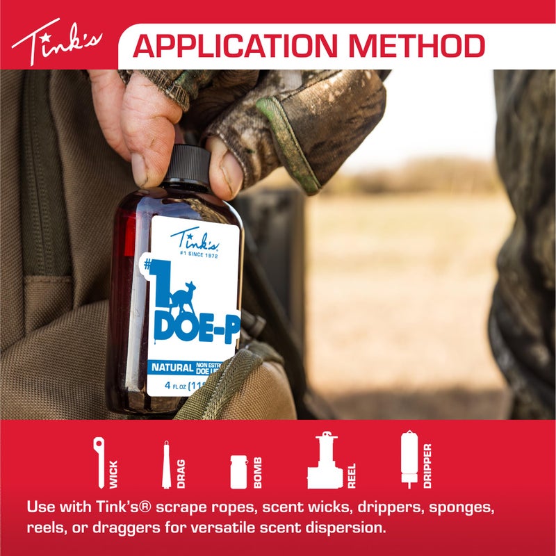 TINK'S #1 Doe-P Deer Attractant Liquid Non-Estrous Doe Urine Scent for Hunting (4 Oz) â€“ Superior & Longlisting Non-Estrous Doe Urine Hunting Scents â€“ Hunting Lure/Attractant â€“ Advanced Deer Lure - Image 4