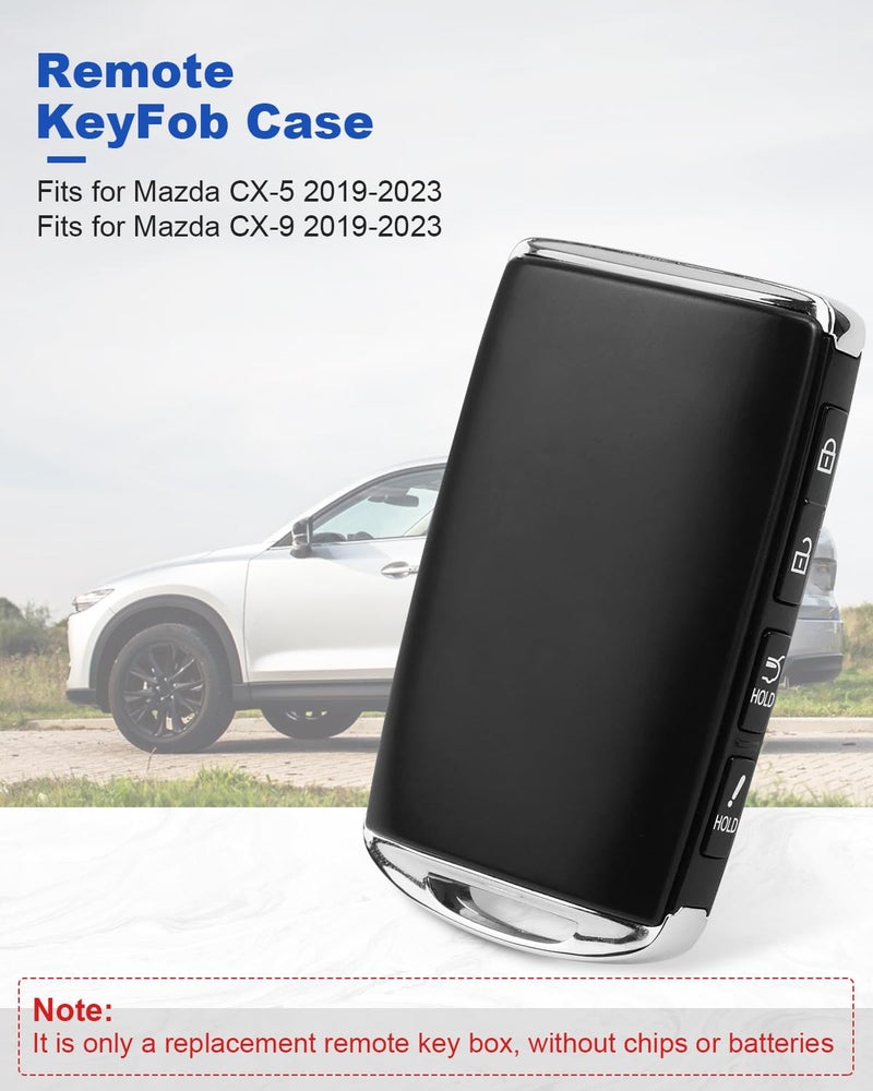 ANODZU CX5 CX9 Remote Key Fob Case Shell Keyless Entry Replacement for Mazda CX-5 CX-9 2019 2020 2021 2022 2023, OE# WAZSKE13D03 - Image 2