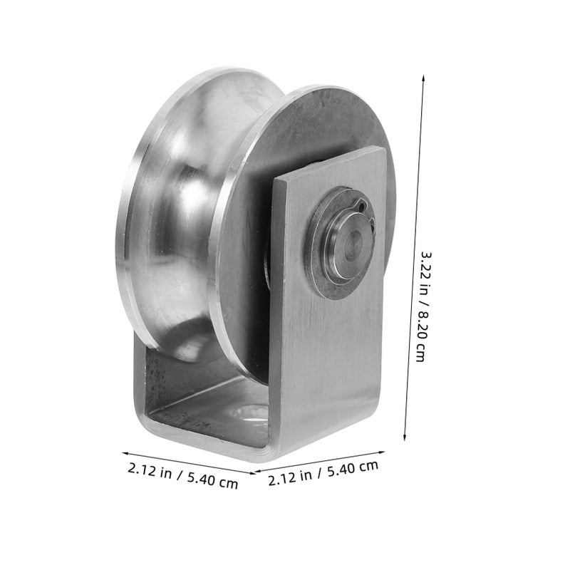 Stainless Steel Bearing Pulley for Sliding Door Groove Fixed Wheel Easy Install Garage - Image 3