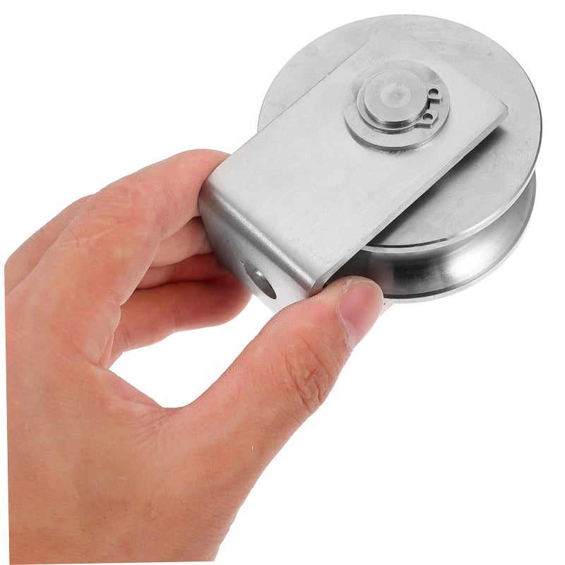 Stainless Steel Bearing Pulley for Sliding Door Groove Fixed Wheel Easy Install Garage - Image 4