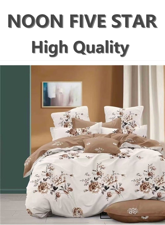 Fast Dispatch King Size 220x240cm 6PCS Duvet Cover 4Pillow Cover 1 Ready Stock Fitted Sheet