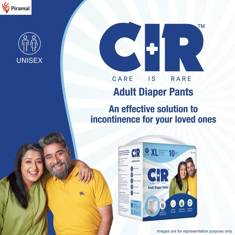 CIR Adult Diaper Pants Style | Adult Diaper Extra Large (XL)|Waist (100-150cm I 40"-59") |10 hr Absorption-Protection | Unisex with Wetness Indicator | Odour Control | Goodness of Aloe Vera | 10 Units - Image 3