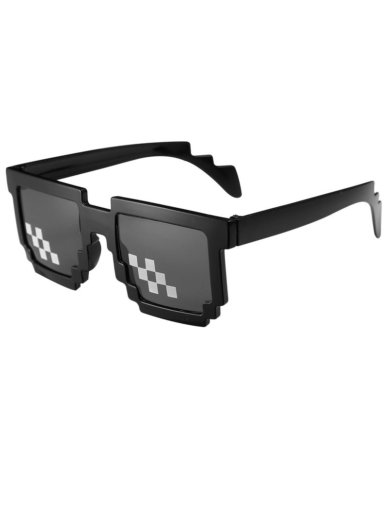 Vitacelli - Sunglasses Classic Black Retro Style 8 Bit Pixel Sun Shades Pixelated Meme Eye Glasses Unisex For Men Women Boys Girls Parties Funny Joke Photo Cool Life Party Props - Image 1