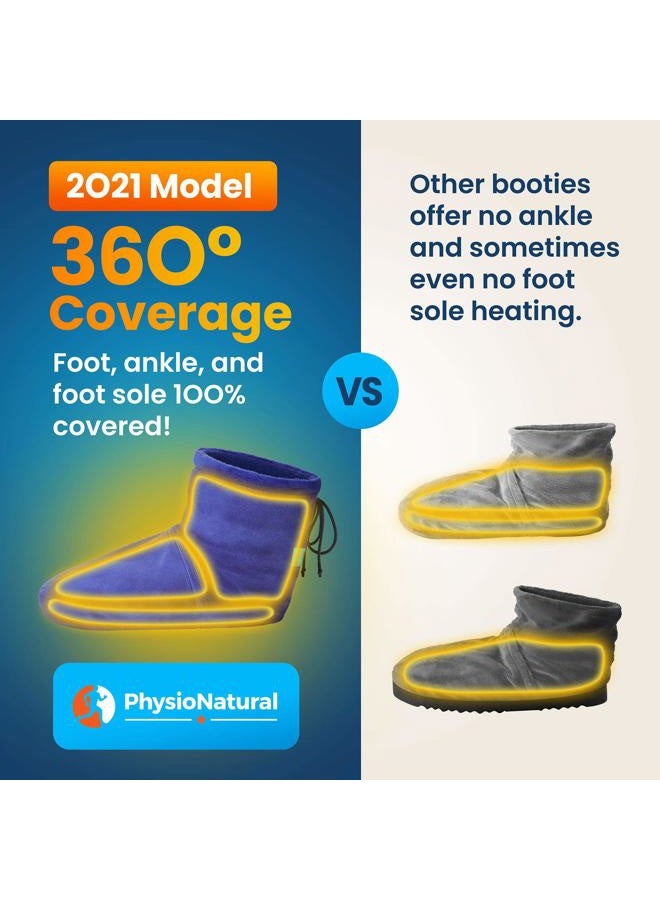 PhysioNatural Microwaveable Booties and Feet Warmers - Deep-penetrating heat for relieving foot stiffness, sore muscles and joints, Achilles tendinitis, plantar fasciitis, stress fractures, and circulatory problems - Image 4