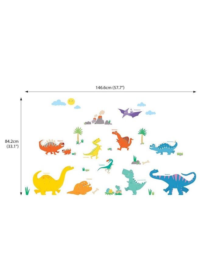 Dw1703 Colourful Dinosaur Kids Wall Stickers Wall Decals Peel And Stick Removable Wall Stickers For Kids Nursery Bedroom Living Room D?Cor Dino Boys Art Baby Playroom Vinyl Decorations - pzsku/Z49889FE691D7A88A3A71Z/45/_/1698501255/312da069-9481-4d95-91db-7aef65eda1c7